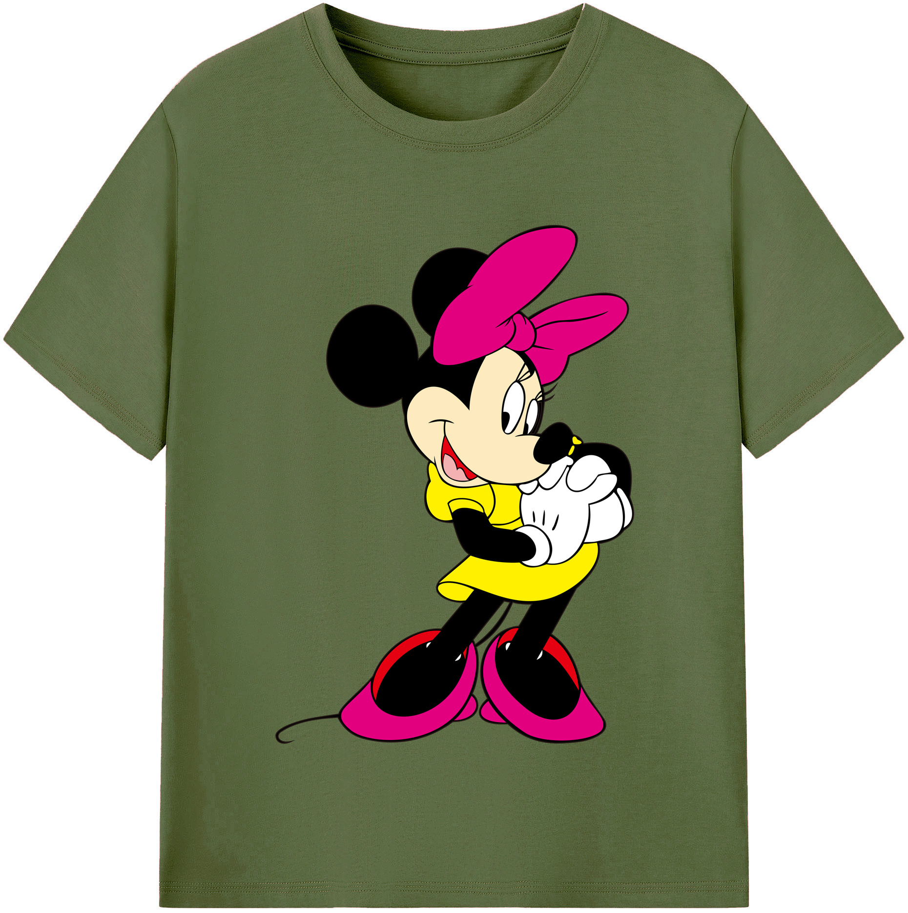 （画像用） ミッキーマウス Mickey Mouse 綿100％半袖Tシャツ（フロントプリント）